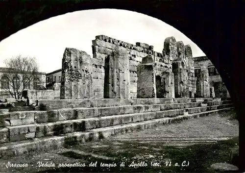 AK / Ansichtskarte 73914081 Siracusa_Syrakus_Sicilia Veduta prospettica del tempio di Apollo