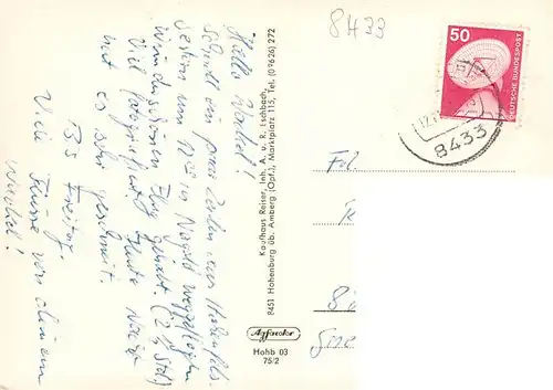 AK / Ansichtskarte  Hohenburg_Oberpfalz Oberer Markt Unterer Markt Rathauspartie