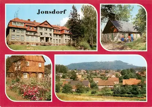 AK / Ansichtskarte  Jonsdorf_Saechsische_Schweiz Bdn Kurheim Olga Koerner Alte Bergschmiede Umgebindehaus Blick zum Jonsberg