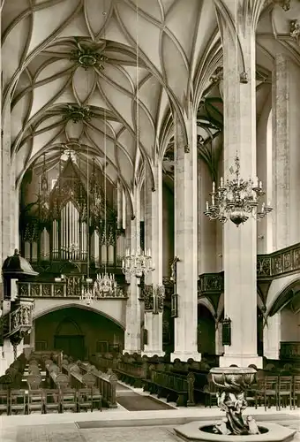 AK / Ansichtskarte  Annaberg-Buchholz_Erzgebirge Stadtkirche St Annen Blick zur Orgel