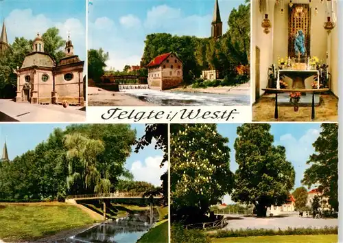 AK / Ansichtskarte  Telgte_Warendorf Teilansichten Kirche Inneres Park