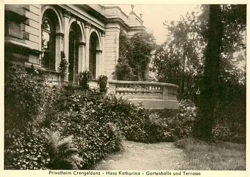 AK / Ansichtskarte  Witten__Ruhr Privatheim Cregeldanz Haus Katharina Gartenhalle und Terrasse