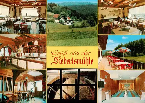 AK / Ansichtskarte 73914214 Hosenfeld Ausflugsort Zur Siebertsmuehle Gastraeume Bar Kegelbahn Landschaftspanorama