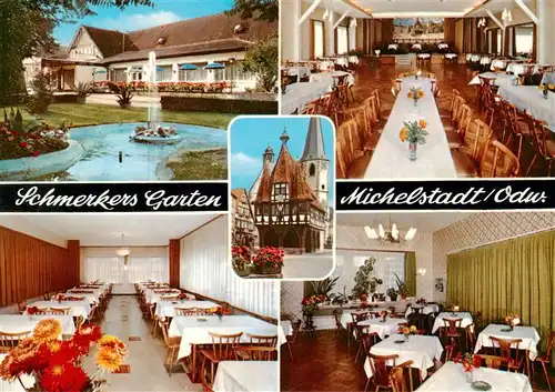 AK / Ansichtskarte 73914222 Michelstadt Restaurant Café Schmerkers Garten