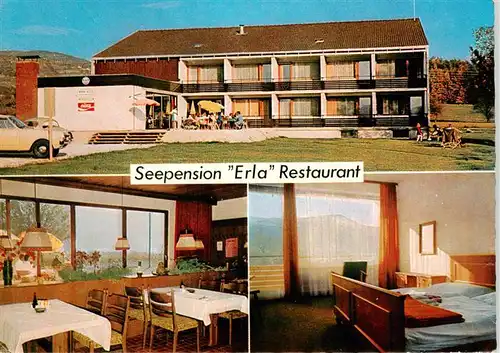 AK / Ansichtskarte 73914252 Stubenbergsee_Stubenberg_Steiermark_AT Seepension Erla Restaurant Gastraum Zimmer