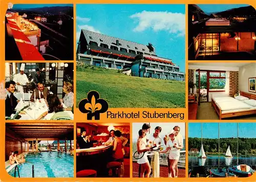 AK / Ansichtskarte  Stubenbergsee_Stubenberg_Steiermark_AT Parkhotel Stubenberg Gastraeume Hallenbad Bar Tennisplatz Zimmer Yachtclub