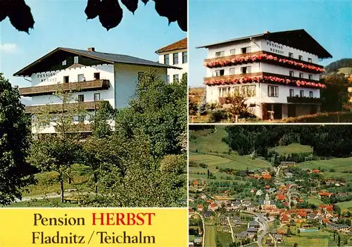 AK / Ansichtskarte  Fladnitz_Teichalm_Steiermark_AT Pension Herbst Fliegeraufnahme