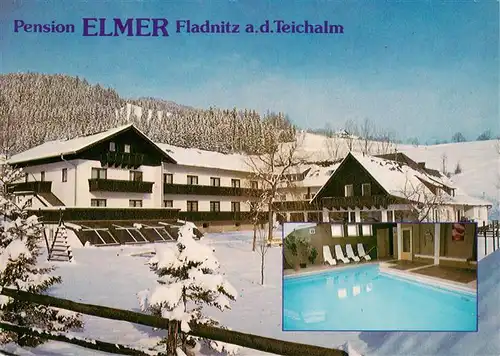 AK / Ansichtskarte  Fladnitz_Teichalm_Steiermark_AT Pension Elmer Schwimmbad