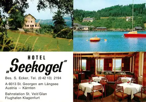 AK / Ansichtskarte  Veit_Glan_St Hotel Seekogel Gastraum Laengseepartie