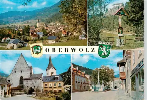 AK / Ansichtskarte 73914298 Oberwoelz_Steiermark_AT Panorama Wegekreuz Ortspartien