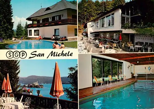 AK / Ansichtskarte  Maria_Woerth_Woerthersee_Kaernten_AT SGP Erholungs und Schulungshaus San Michele Pool Seepartie Hallenbad Terrasse