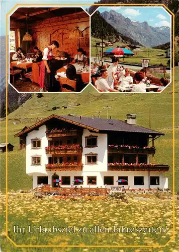 AK / Ansichtskarte  St_Leonhard_Pitztal_Tirol_AT Gasthof Alpenhof Gaststube Terrasse