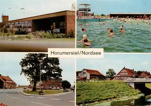 AK / Ansichtskarte  Horumersiel_Wangerland Dorfgemeinschaftshaus Wellenbad Dorfplatz Am Siel