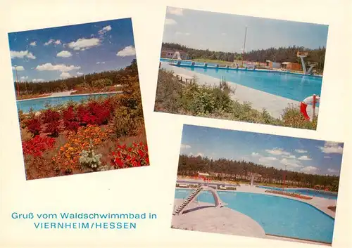 AK / Ansichtskarte 73914344 Viernheim Park Waldschwimmbad Details