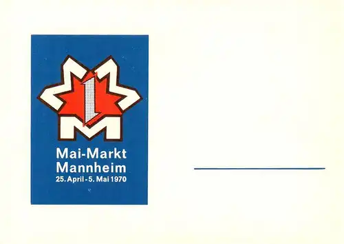 AK / Ansichtskarte  Mannheim Maimarkt 1970 Emblem