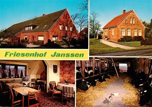 AK / Ansichtskarte 73914355 Gross_Holum_Neuharlingersiel Friesenhof Janssen Ferienhaus Gaststube Kuhstall