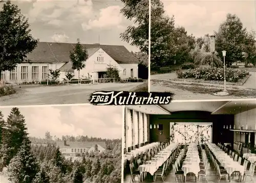 AK / Ansichtskarte  Schmiedefeld_Rennsteig FDGB Kulturhaus Gastraum Park