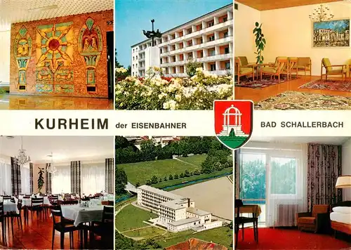 AK / Ansichtskarte  Bad_Schallerbach_Oberoesterreich_AT Kurheim der Eisenbahner Gastraeume Zimmer Fliegeraufnahme