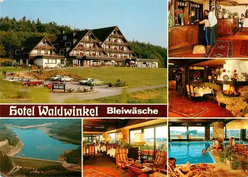 AK / Ansichtskarte  Bleiwaesche Hotel Waldwinkel Rezeption Gastraeume Hallenbad Talsperre