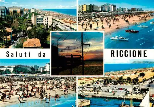 AK / Ansichtskarte  Riccione_Rimini_IT Strandpartien Panorama