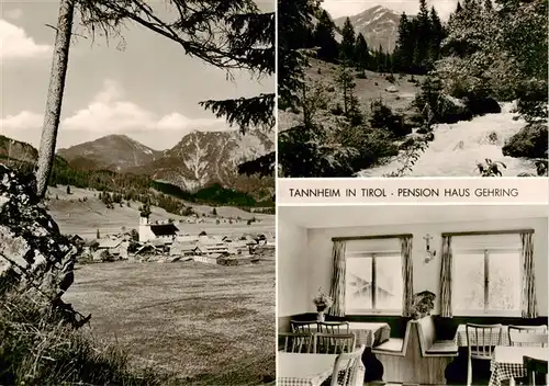 AK / Ansichtskarte  Tannheim_Tirol_AT Pension Haus Gehring Dorfblick Panorama Fruehstuecksraum