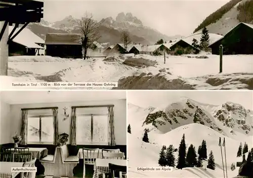 AK / Ansichtskarte  Tannheim_Tirol_AT Haus Gehring Panorama Aufenthaltsraum Schigelaende am aelpele