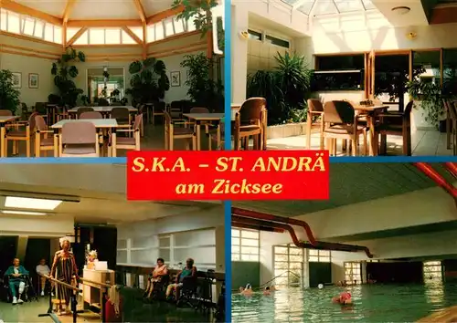 AK / Ansichtskarte  St_Andrae_Zicksee_Burgenland_AT Sonderkrankenanstalt Gastraeume Therapiezentrum Hallenbad