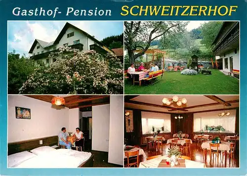 AK / Ansichtskarte  Hartberg_Steiermark Gasthof Pension Schweitzerhof Gastraum Zimmer Garten