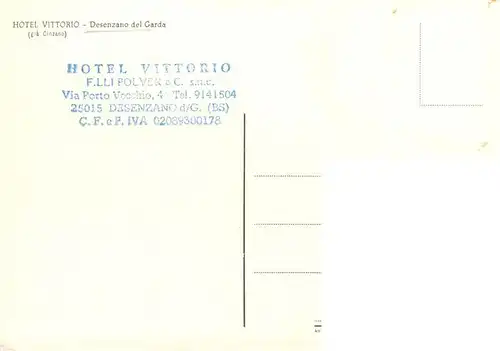 AK / Ansichtskarte  Desenzano__del_Garda_IT Hotel Vittorio