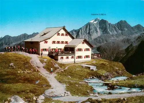 AK / Ansichtskarte  Regensburgerhuette_2286m_Stubaital_Tirol_AT mit Habicht