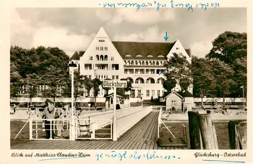 AK / Ansichtskarte  Gluecksburg__Ostseebad Matthias Claudius Heim