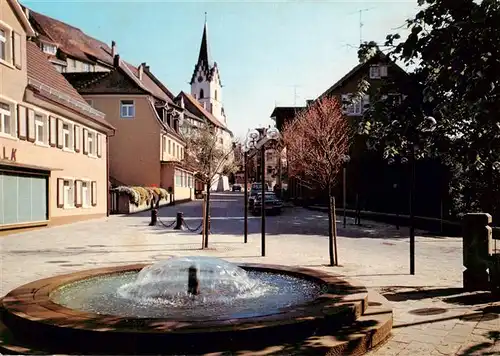 AK / Ansichtskarte 73914628 Engen_Hegau Ortspartie mit Brunnen