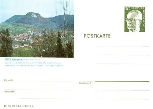 AK / Ansichtskarte 73914638 Heubach__Wuerttemberg Panorama