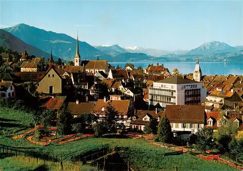 AK / Ansichtskarte  Zug__ZG Ortsansicht mit Alpenpanorama
