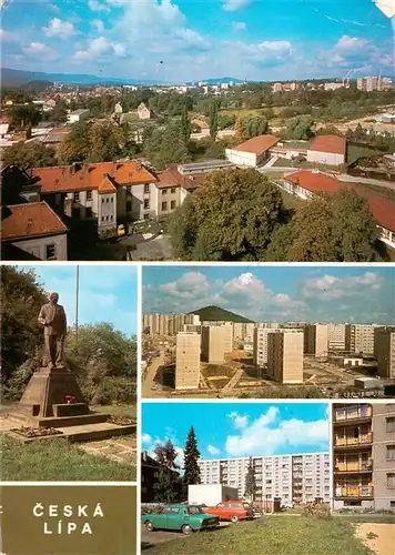 AK / Ansichtskarte  Ceska_Lipa_Boehmisch_Leipa_CZ Celkovy pohled Pomnik K Gottwalda Sidliste Spicak Sidliste Stred II