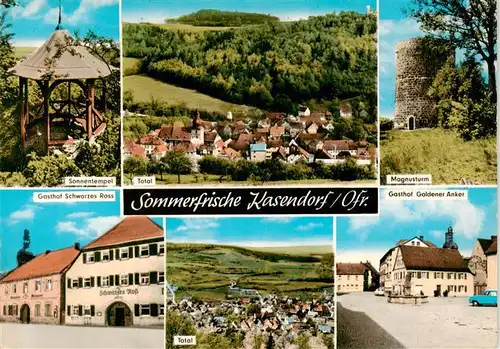 AK / Ansichtskarte  Kasendorf_Oberfranken Sonnentempel Panorama Magnusturm Total Gasthof Goldener Anker Gasthof Schwarzes Ross