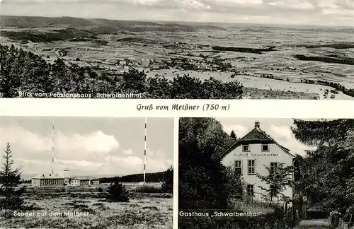 AK / Ansichtskarte  Meissner Blick vom Pensionshaus Schwalbenthal Sender Gasthaus Schwalbenthal