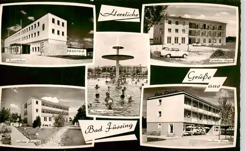 AK / Ansichtskarte 73914712 Bad_Fuessing Kurmittelhaus Gaestehaus Hoegner Hotel Holzapfel Haus Henny