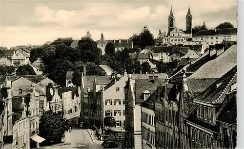 AK / Ansichtskarte  Vilsbiburg Hauptstrasse mit Blick auf Mariahilf Kirche