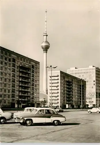 AK / Ansichtskarte 73914820 Berlin Karl Marx Allee mit Fernsehturm