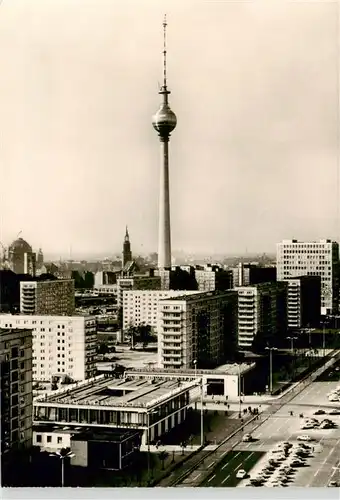 AK / Ansichtskarte 73914824 Berlin Karl Marx Allee mit Fernsehturm