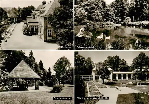 AK / Ansichtskarte  Bad_Steben Kurhaus Schwanenteich Quellentempel Neue und alte Wandelhalle