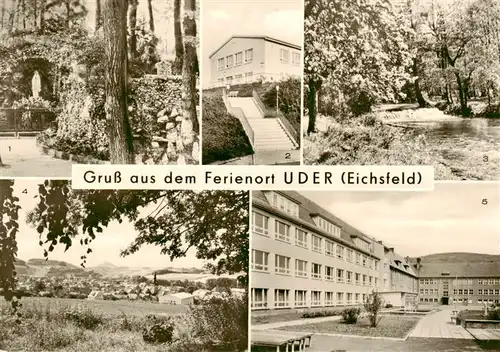 AK / Ansichtskarte  Uder Mariengrotte mit Altar FDGB Erholungsheim Paul Wojkowski Partie an der Leine Panorama Maxim Gorki Oberschule