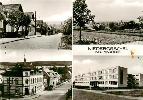 AK / Ansichtskarte  Niederorschel Friedrich Engels Strasse uebersicht Hauptstrasse Dr Theo Neubauer Schule