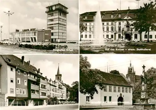 AK / Ansichtskarte  Erfurt Flughafen Rat des Kreises Kraemerbruecke Domprospekt mit Hermannsbrunnen