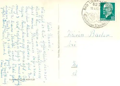 AK / Ansichtskarte  Bad_Liebenstein Kurheim Edelweiss