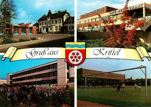 AK / Ansichtskarte  Kriftel Haus der Vereine mit Feuerwehrgeraetehaus Gesamtschule Schwarzbachhalle Sportplatz