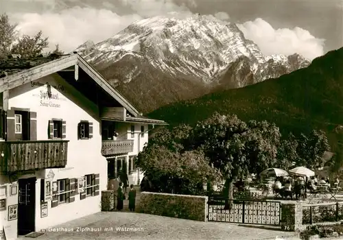 AK / Ansichtskarte  Ramsau__Berchtesgaden Gasthaus Zipfhaeusl mit Watzmann