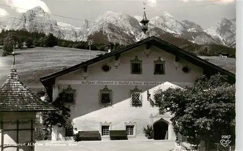 AK / Ansichtskarte  Alm_Saalfelden_am_Steinernen_Meer_AT Gasthaus Almerwirt