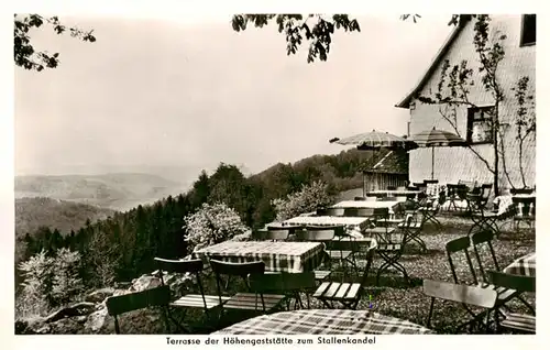 AK / Ansichtskarte  Stallenkandel Terrasse der Hoehengaststaette zum Stallenkandel Freiterrasse